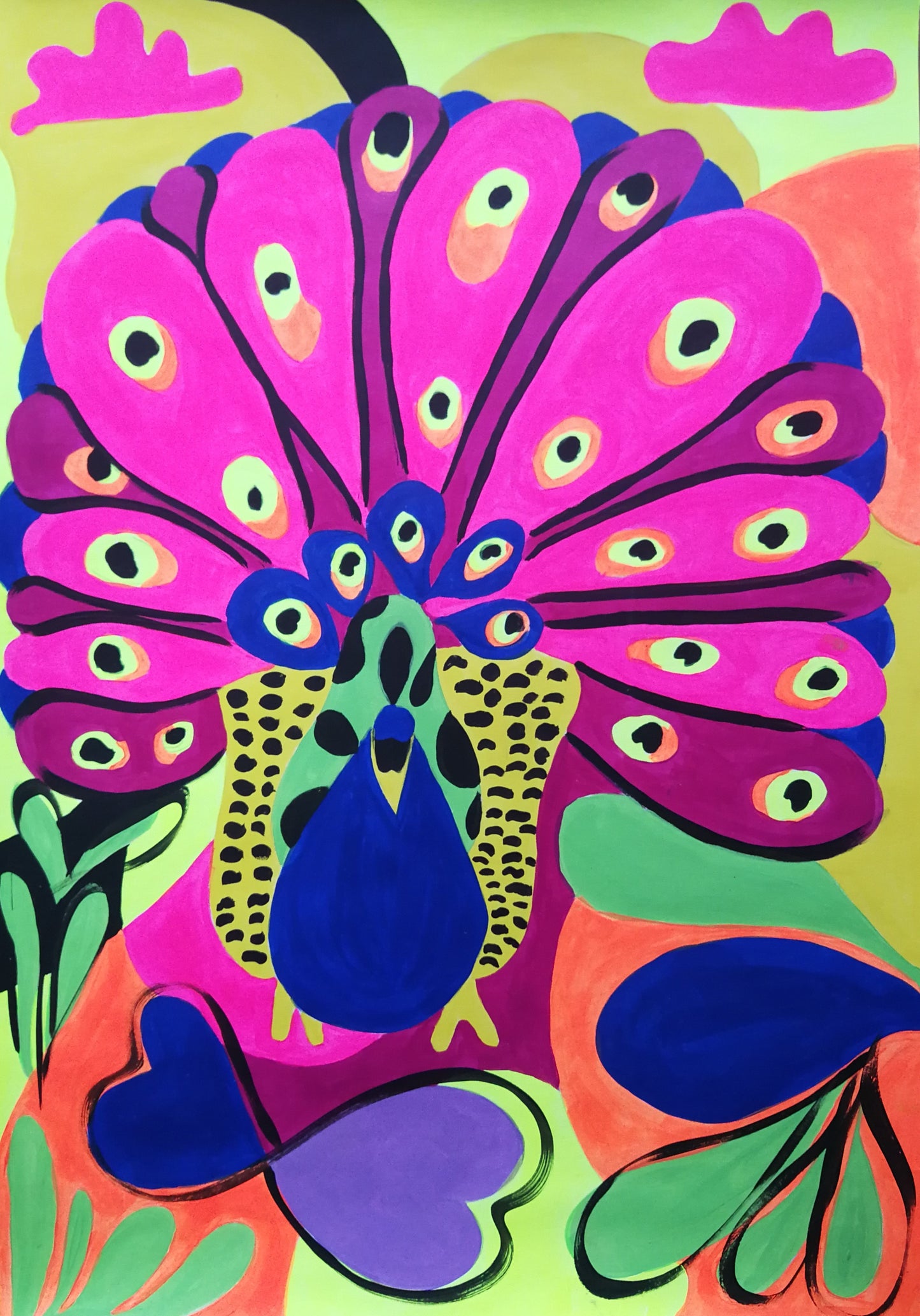 Acryl auf pappier